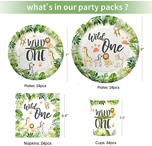 Wild One Birthday Decorations Jungle Theme Party Supplies