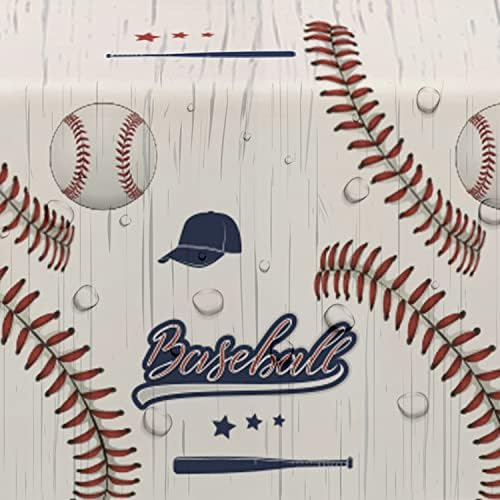Baseball Party Tablecloth 4 Pack Red Blue Rectangular