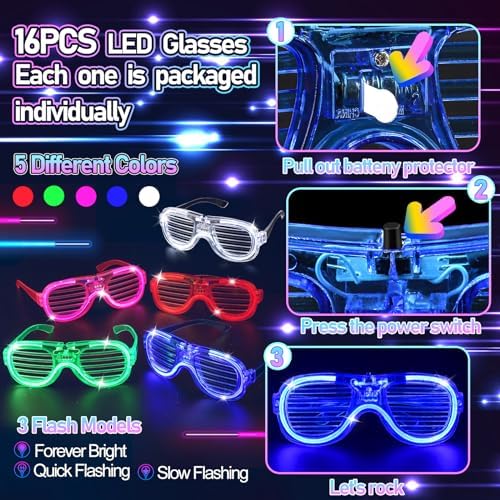 170PCS Glow in the Dark Party Supplies for Kids and Adults