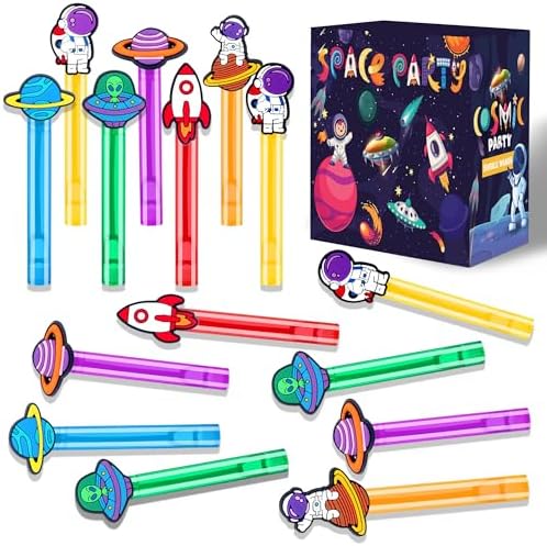 24Pcs Space Bubble Wands for Kids Party Decorations