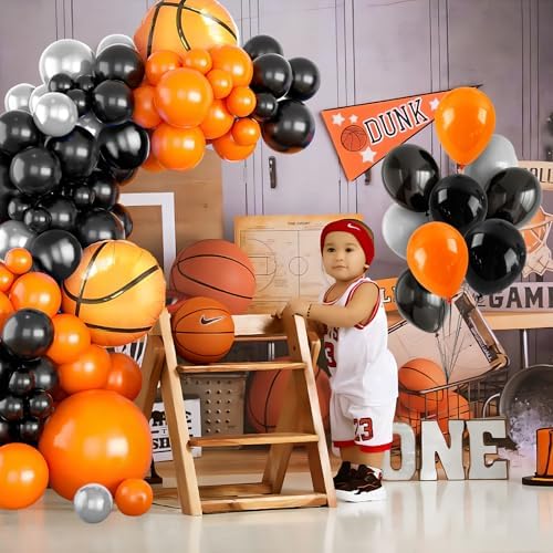 Basketball Balloon Arch Kit for Sports Themed Party