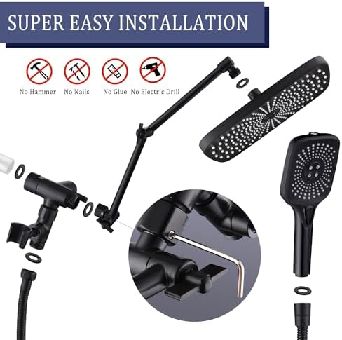 Cuzobro 12 Inch Rainfall Handheld Shower Combo