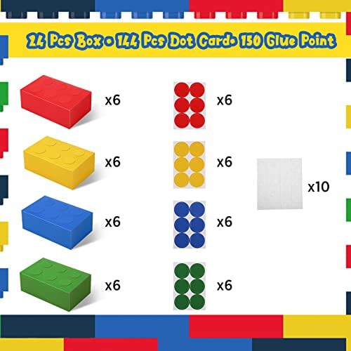 Leinuosen 24 Piece Brick Theme Party Favor Boxes