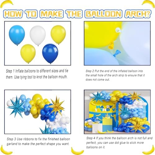 117 Pcs Banana Theme Balloon Arch Kit for Birthday Parties