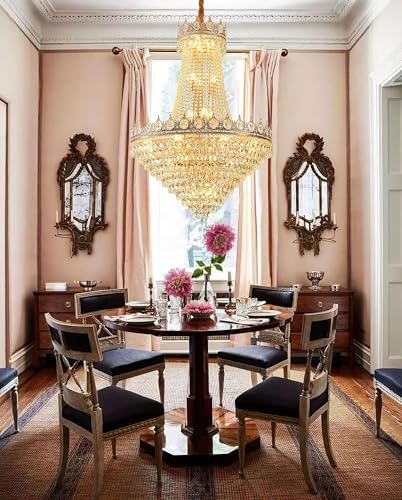 KoKoYukina 32 Inch French Empire Crystal Chandelier 26 Lights