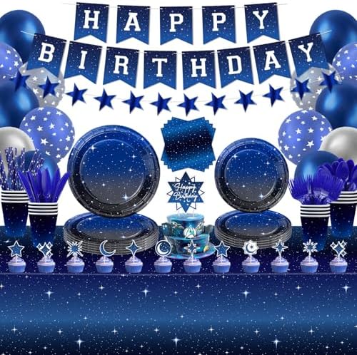221 Piece Space Galaxy Party Set for 20