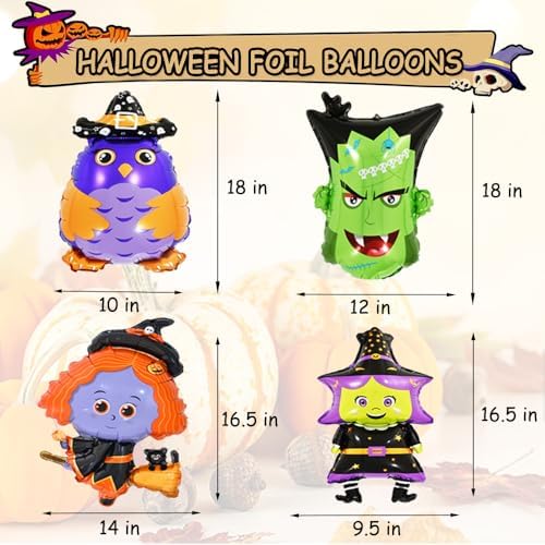 20 Pack Halloween Foil Balloons for Party Decorations
