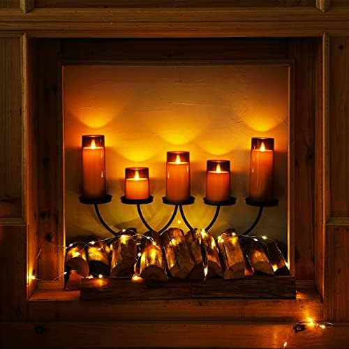 Homemory Gray Flameless Candles Set of 5