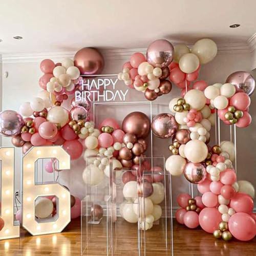 Dusty Pink Balloons Set 55Pcs 12 Inch Party Decorations