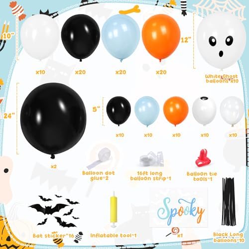 K KUMEED Halloween Balloon Garland Kit