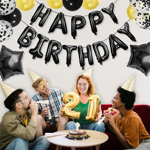 FBQ Happy Birthday Balloons Decorations Supplies