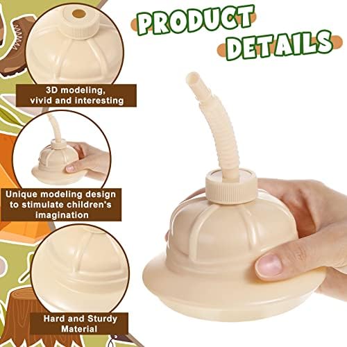 12 Pack Jungle Safari Hat Cups with Straws and Lids