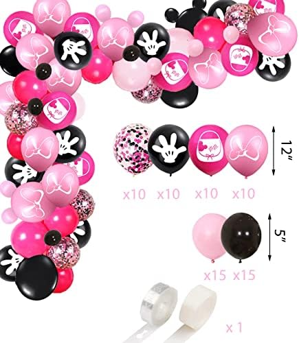 Onederful 115 Pcs Pink 1st Birthday Decorations Kit