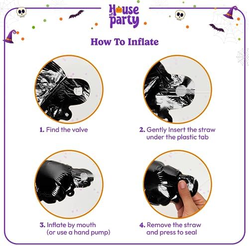 HOUSE OF PARTY Halloween Foil Balloon Set 22 Inch Decorations