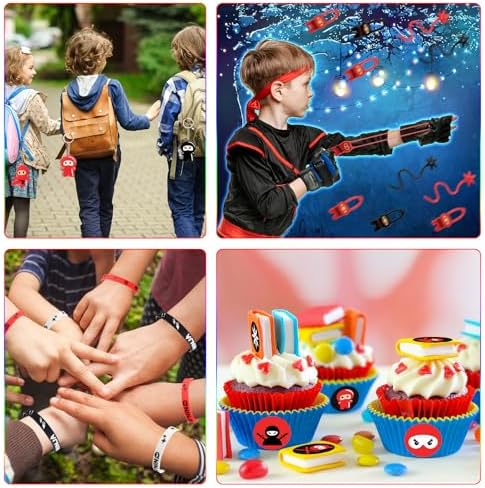 Tondiamo 112 Pcs Ninja Pirate Party Favors Pack
