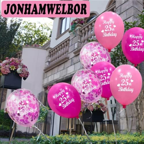 Happy 25th Birthday Balloons 30pcs 12inch Set