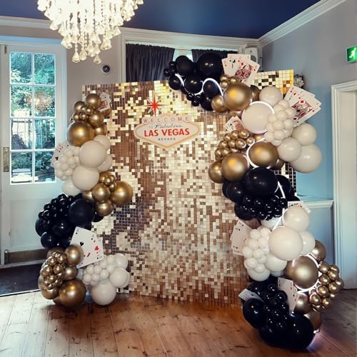 Gold and Black Balloons 50PCS Balloon Arch Kit