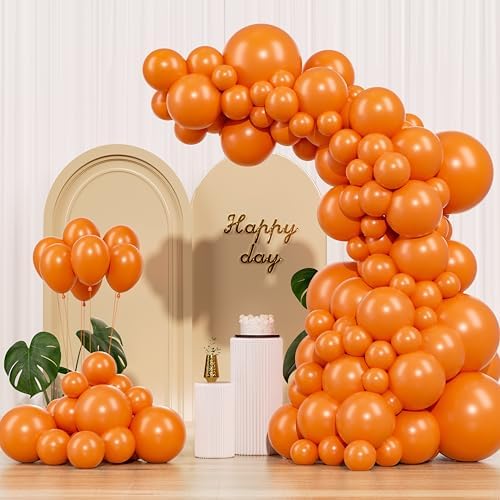 IXVAN Orange Balloons 145pcs Arch Garland Decor Kit