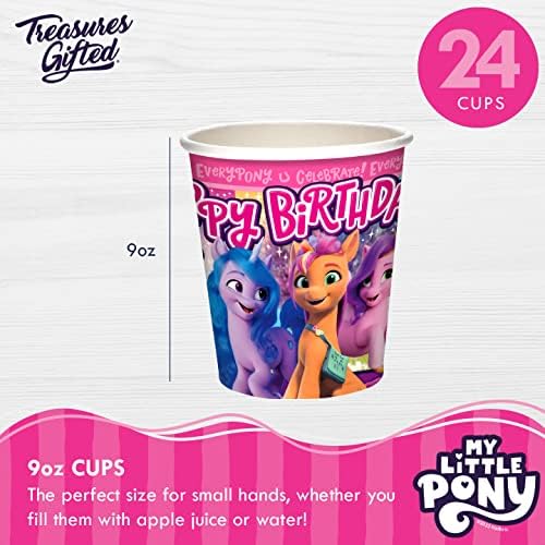Treasures Gifted My Little Pony 9oz Paper Cups 24ct - Mane 5 Included
