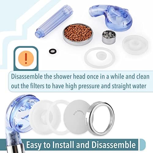 Slick High Pressure Shower Head Filter for Hard Water 1