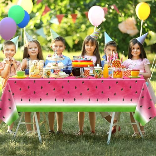 4 Pack Watermelon Themed Party Tablecloths