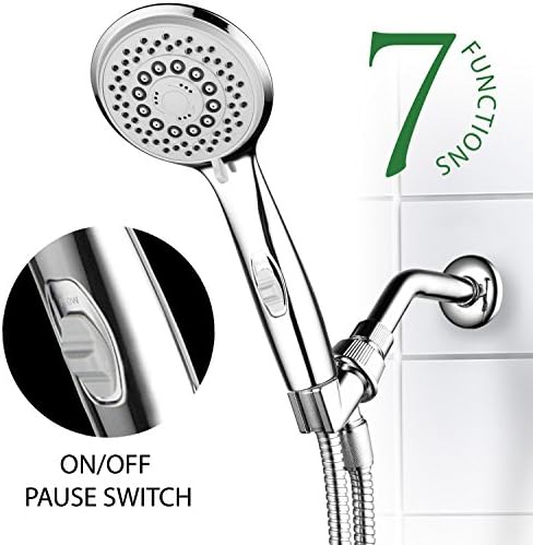Hotel Spa 7-Setting Handheld Shower Head with Chrome Finish
