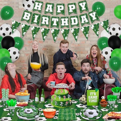 229 Pack Soccer Party Supplies Decorations Set