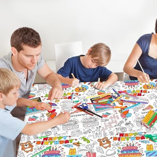 Gatherfun Happy Birthday Tablecloth 54x88 Inches