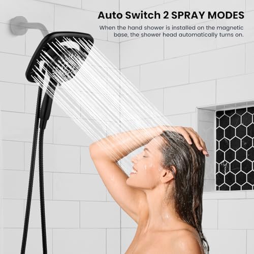 Gotonovo 5-Setting 2 in 1 Dual Shower Head with Handheld Combo