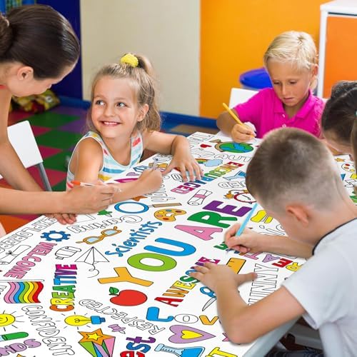 Zachely Motivational Coloring Poster for Kids 30x72 Inch