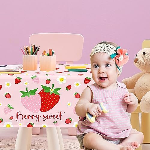 Strawberry Tablecloths for Birthday Party Decorations