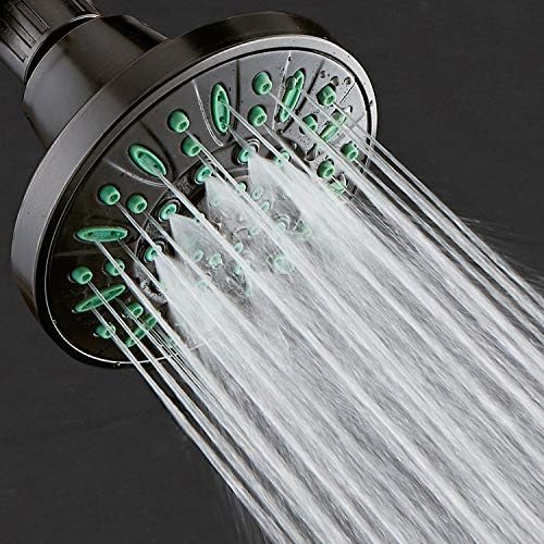 AquaDance High-Pressure 6-Setting Shower Head with Anti-Clog Nozzle Protection