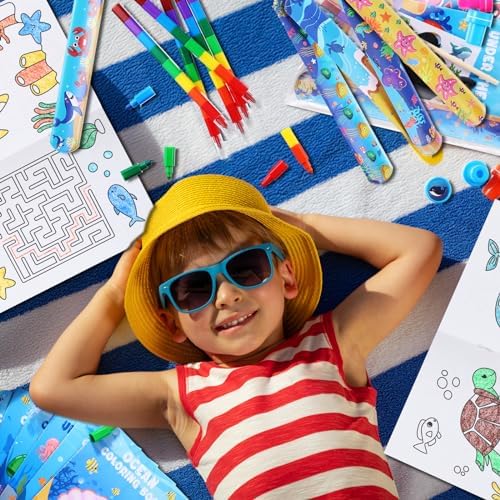 BenLouis 192Pcs Ocean Animals Party Favor Set