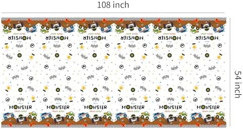 Monster Truck Birthday Tablecloth - 3 Pack 54x108 Inches