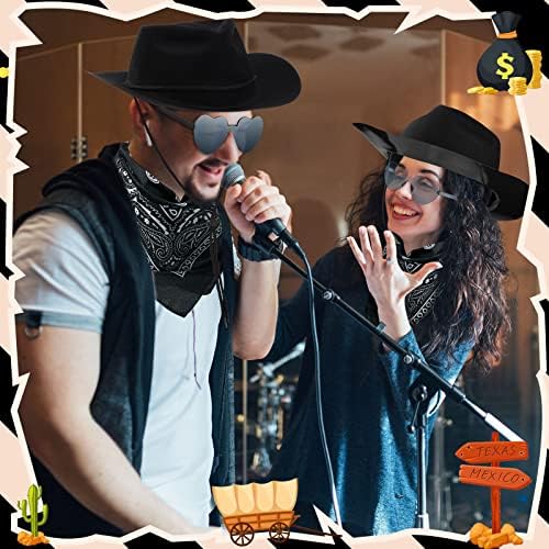 Newcotte 18 Pcs Western Cowboy Hat Set