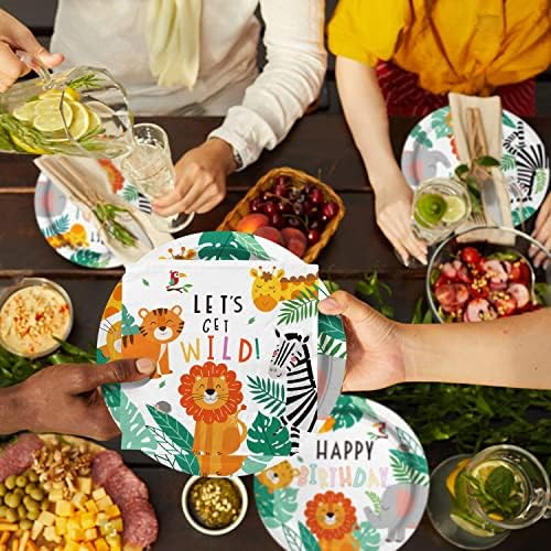 Gatherfun Safari Birthday Party Tableware Set 25