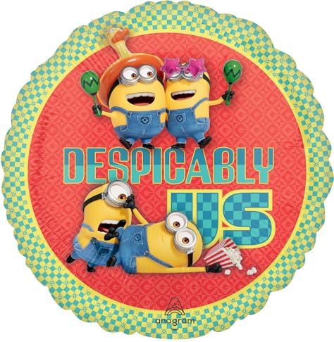 Anagram Despicable Me Minions 4th Birthday Balloon Decorations 8 Pc