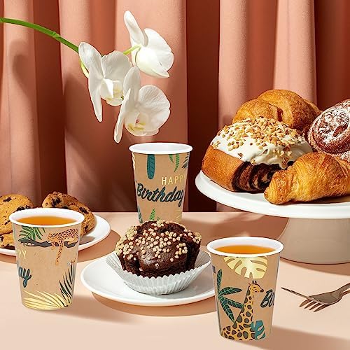 DYLIVeS Animal Birthday Paper Cups 9 Oz 50 Count