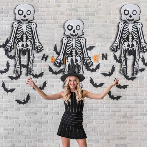 Skeleton Man Balloons Set 3 Piece Halloween Decor