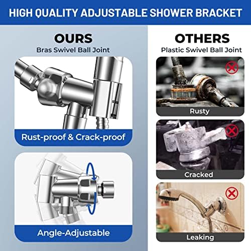WYBQ Handheld Shower Head with 9 Spray Modes and 59 Hose Bracket