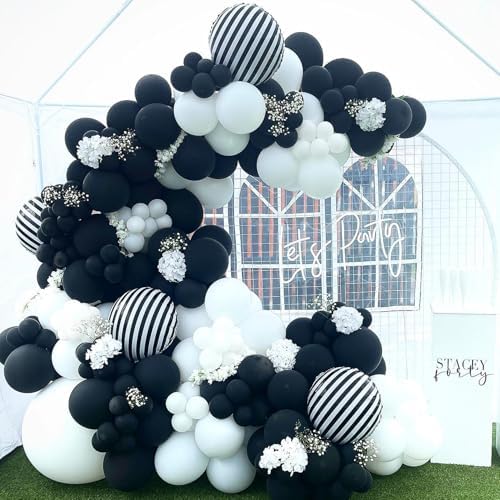Striped Balloon Halloween Decor 12PCS 18 Inch Foil Party Supplies