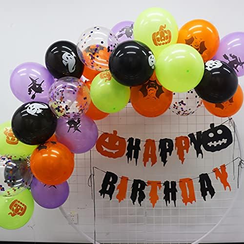 OuMuaMua 62PCS Halloween Balloons Decorations Set