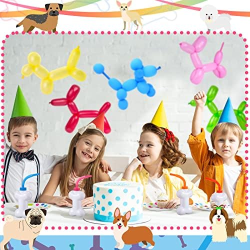 Eaasty 24 Pcs Dog Bone Cups with Lids and Straws