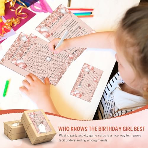 Fumete 100 Piece Birthday Game Set with Pencils and Cards