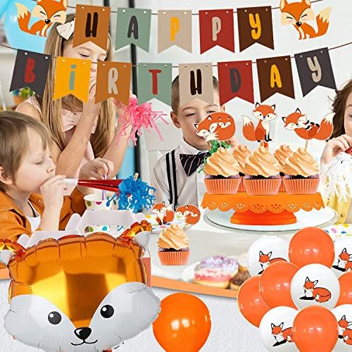 Fox Birthday Party Decor Kit 48PCS