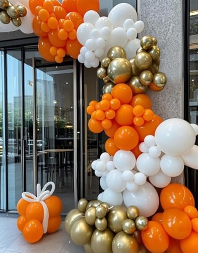 IXVAN Orange Balloons 145pcs Arch Garland Decor Kit