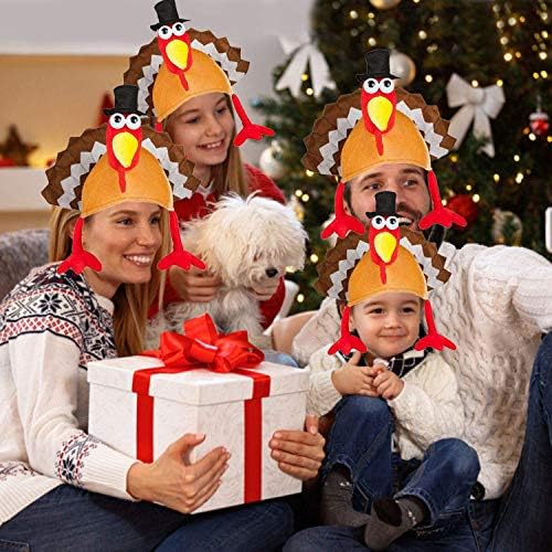 3 Pack Turkey Hats for Thanksgiving Celebration