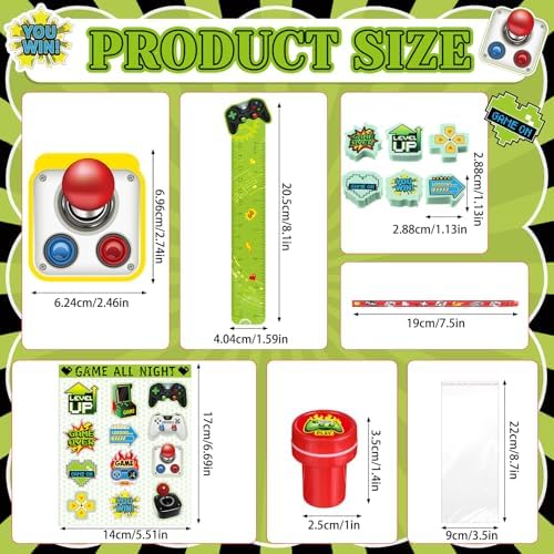 Cholemy 168 Pcs Video Game Party Favors Set