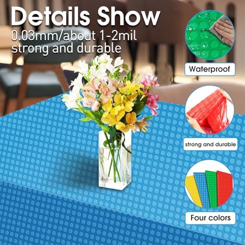 Wanjia 4PCS Building Block Tablecloths for Parties