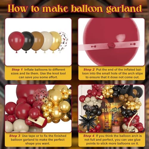 Amandir Magic School Balloons Arch Garland Kit